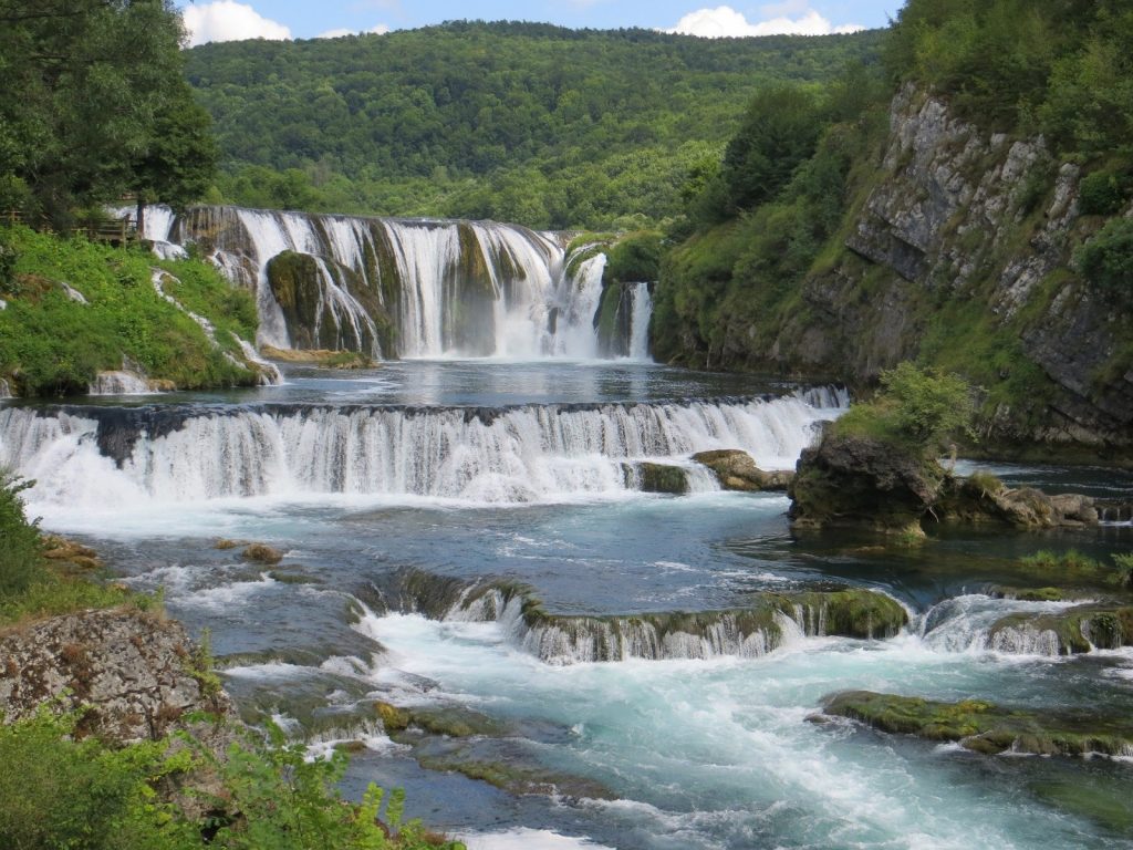 Una Nationalpark Fluss Štrbacki Buk Bosnien